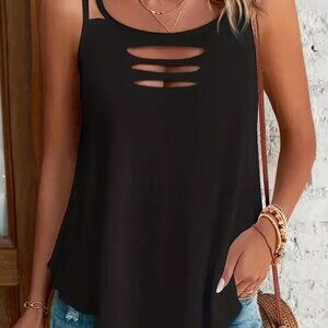 Crew Neck Ripped Cami Top